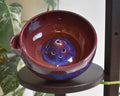 Handmade Ceramic Vortex Berry Bowl – Plum, Cobalt and Violet Fruit Washer