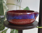Handmade Ceramic Vortex Berry Bowl – Plum, Cobalt and Violet Fruit Washer