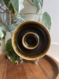 A Little on the Side – Textured Olive Glaze Ceramic Snack & Dip Bowl