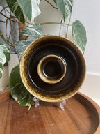 A Little on the Side – Textured Olive Glaze Ceramic Snack & Dip Bowl