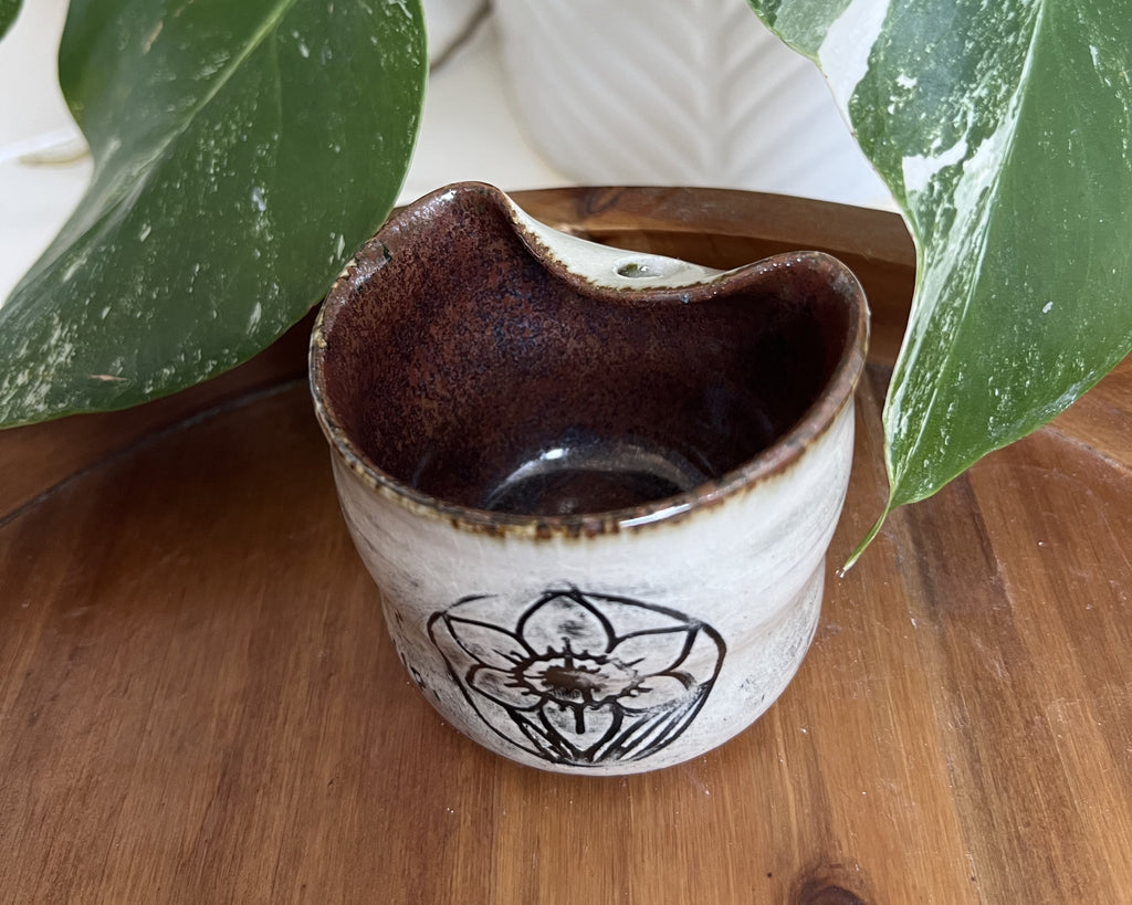 “Fuck ’Em Up Buttercup” Mini Espresso Travel Cup – 4 oz Handmade Ceramic Cup